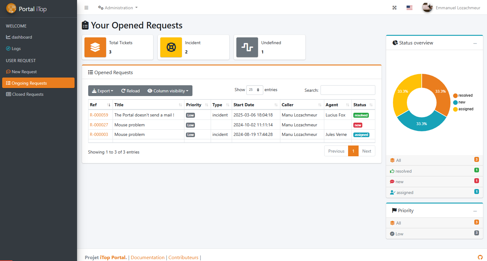 Creating a new ticket